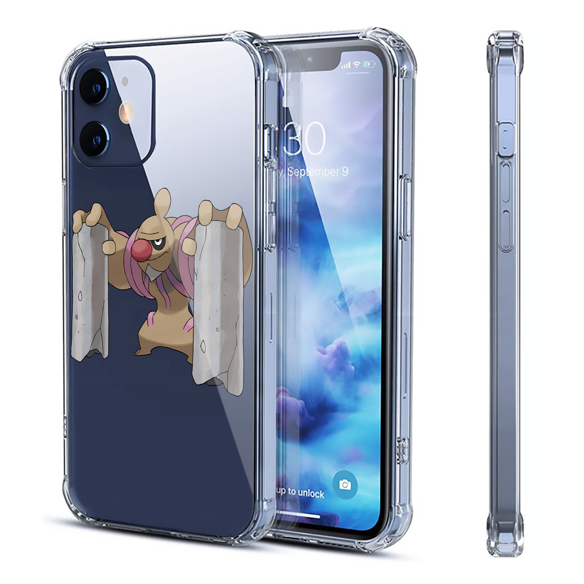 （画像用） ポケットモンスター Pokémon 【iPhone 12シリーズ対応】透明スマホケース（クリアソフトケース）
